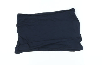 ESMARA Womens Blue Cotton Basic T-Shirt Size L Off the Shoulder