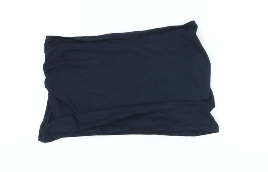 ESMARA Womens Blue Cotton Basic T-Shirt Size L Off the Shoulder