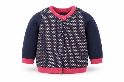 Baby Gap Girls Multicoloured Geometric Cotton Cardigan Jumper Size 0-3 Months