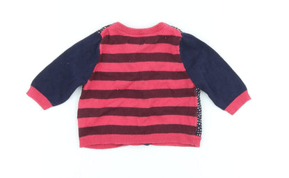 Baby Gap Girls Multicoloured Geometric Cotton Cardigan Jumper Size 0-3 Months