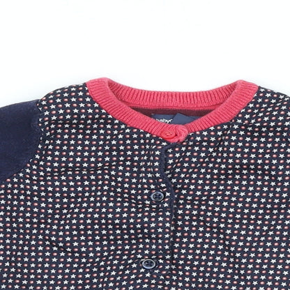 Baby Gap Girls Multicoloured Geometric Cotton Cardigan Jumper Size 0-3 Months