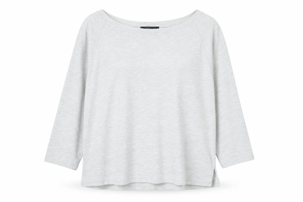 Marks & Spencer Womens Grey Crew Neck Cotton Pullover Jumper Size 14