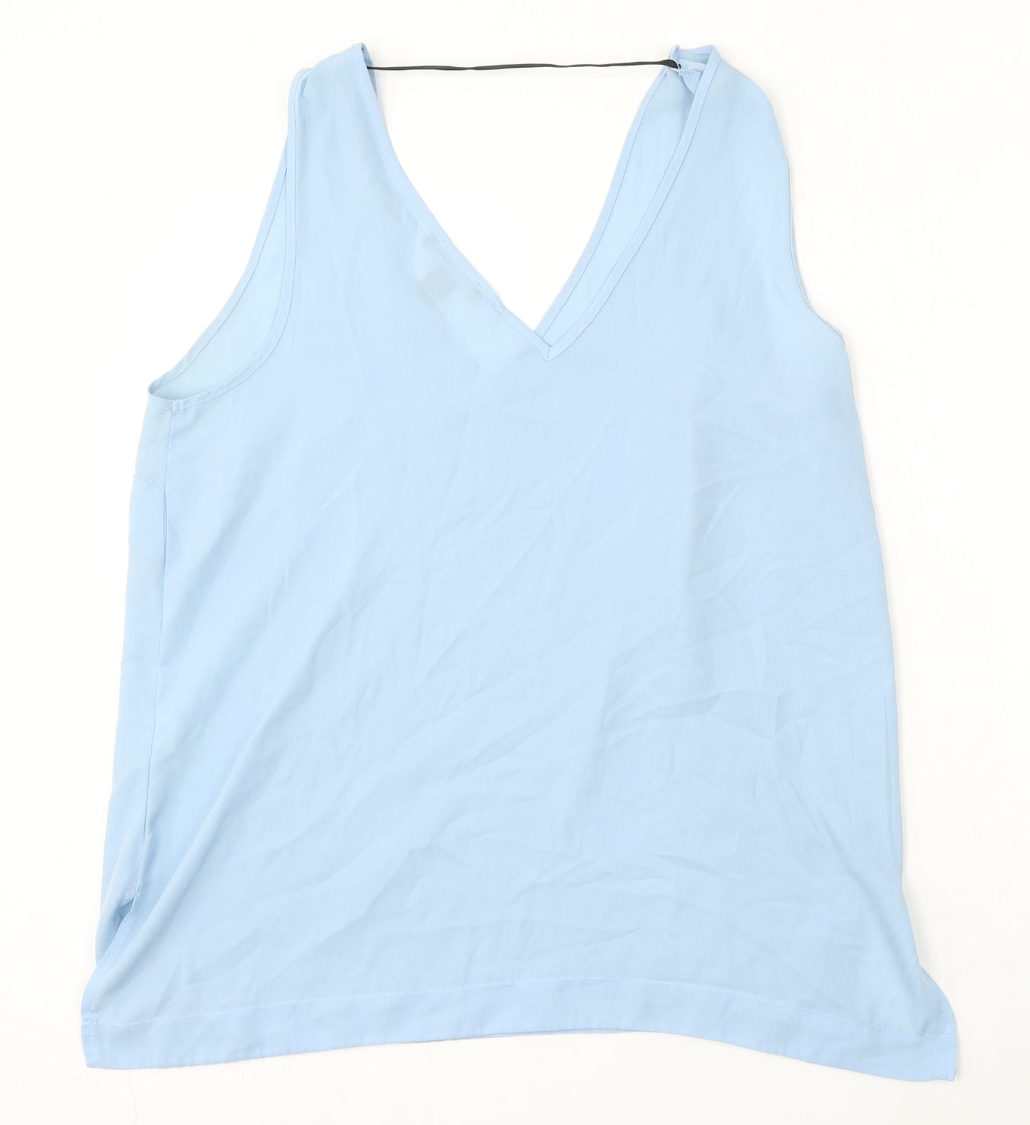 Atmosphere Womens Blue Polyester Basic Blouse Size 18 V-Neck