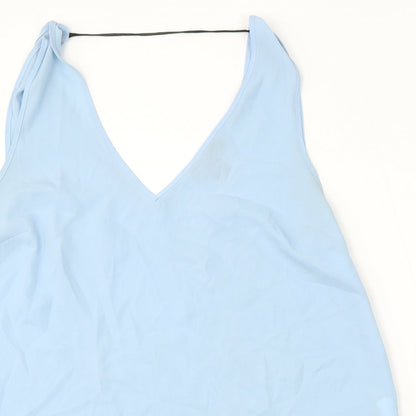 Preloved Atmosphere Womens Blue Polyester Basic Blouse Size 18 V-Neck - Detail