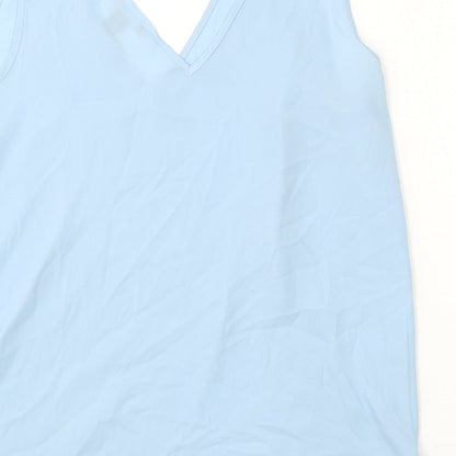 Preloved Atmosphere Womens Blue Polyester Basic Blouse Size 18 V-Neck - Label
