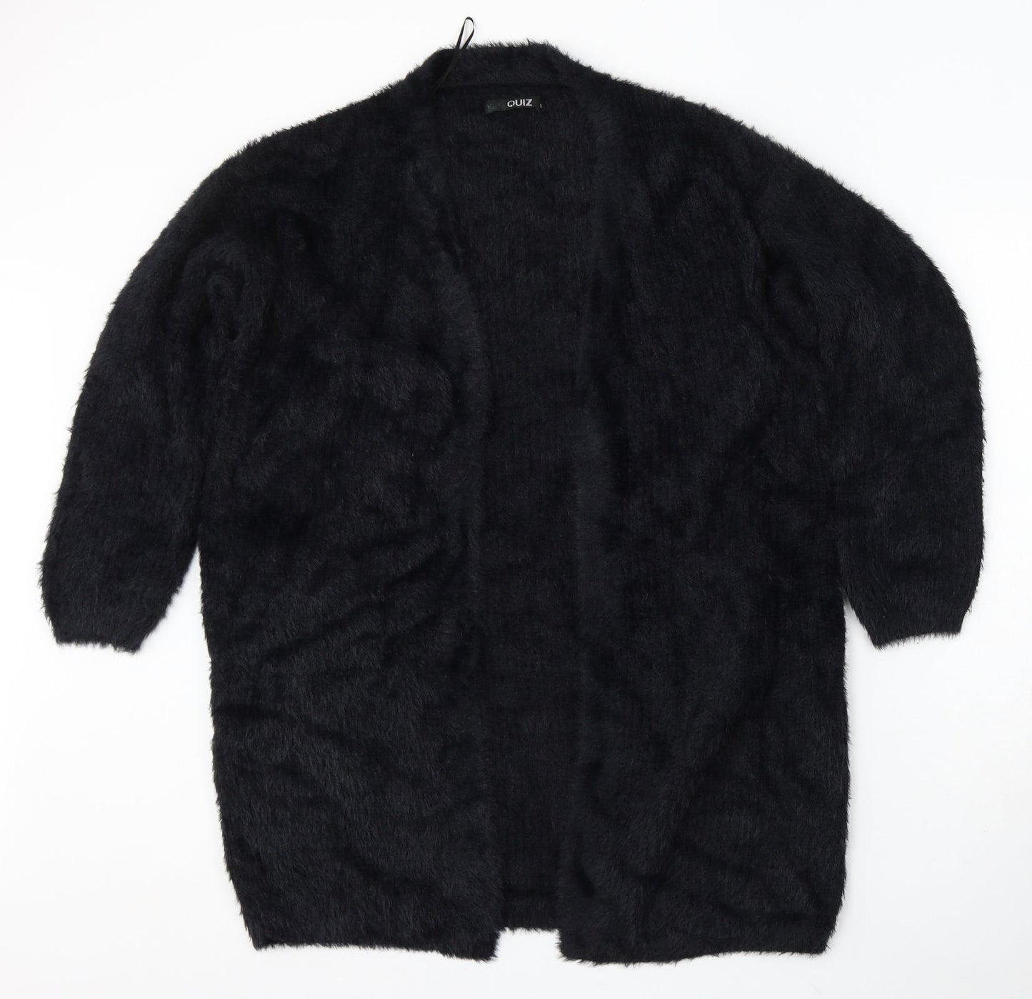 Quiz Womens Black V-Neck Polyamide Cardigan Jumper Size S