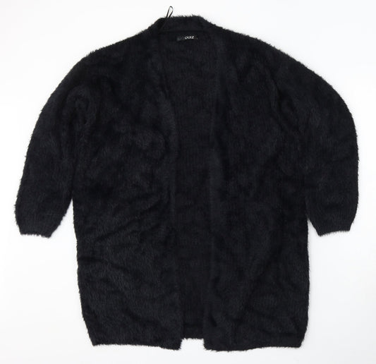 Quiz Womens Black V-Neck Polyamide Cardigan Jumper Size S