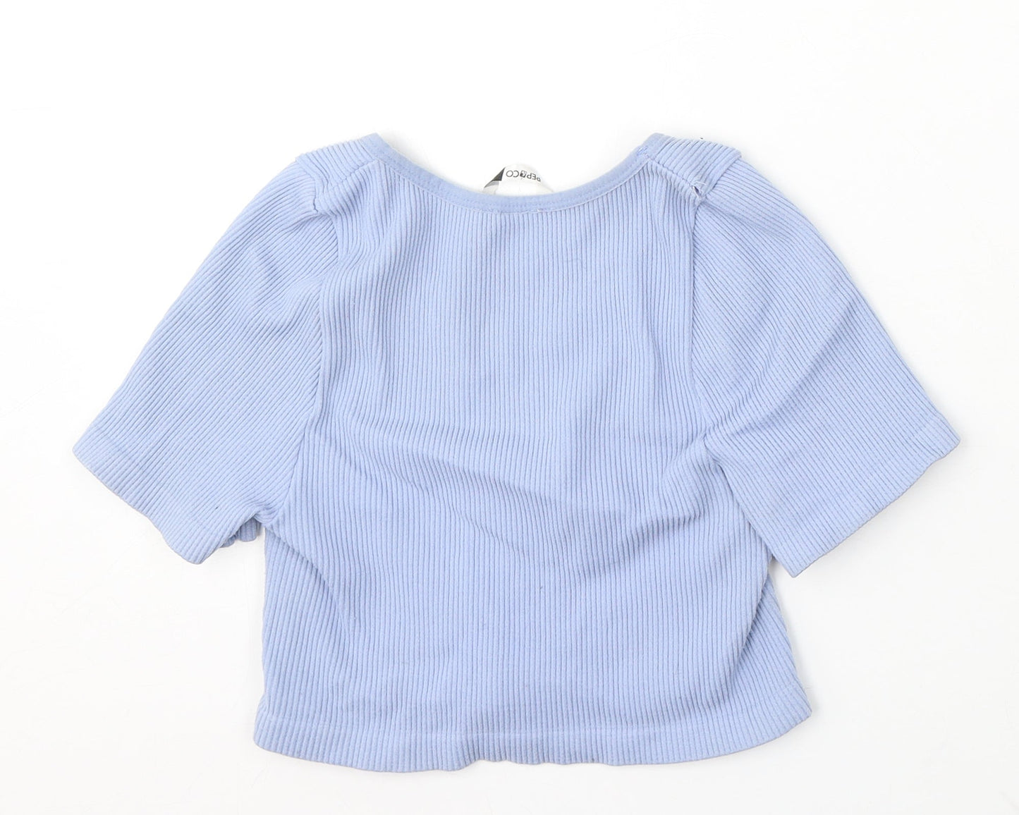 Pep&Co Womens Blue Round Neck Nylon Pullover Jumper Size M