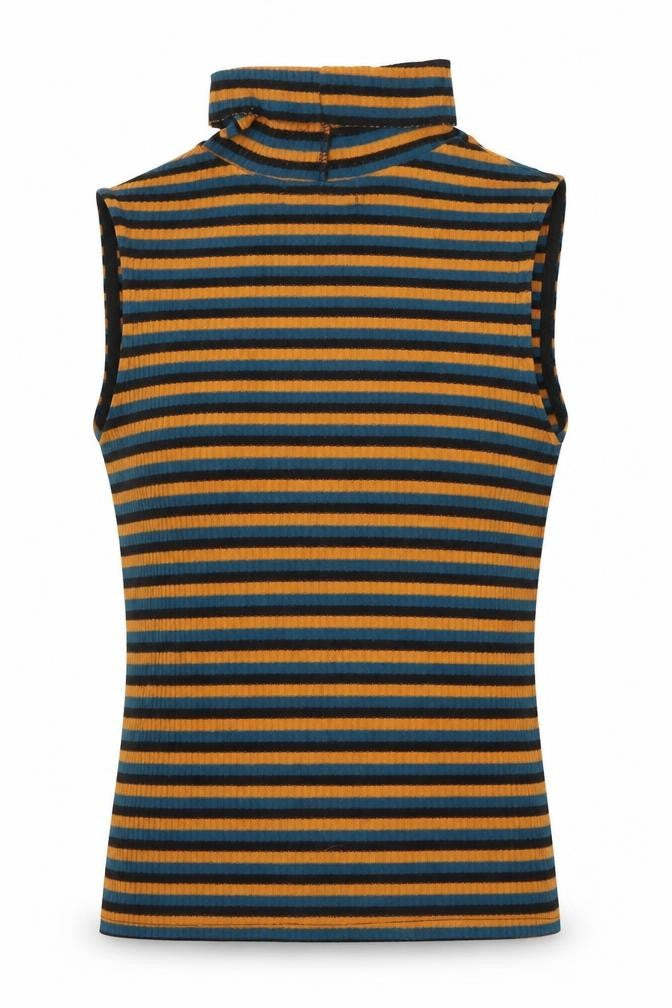 Primark Womens Multicoloured Round Neck Striped Polyester Vest Jumper Size XS