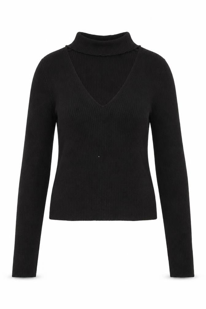 Atmosphere Womens Black Round Neck Cotton Pullover Jumper Size 8