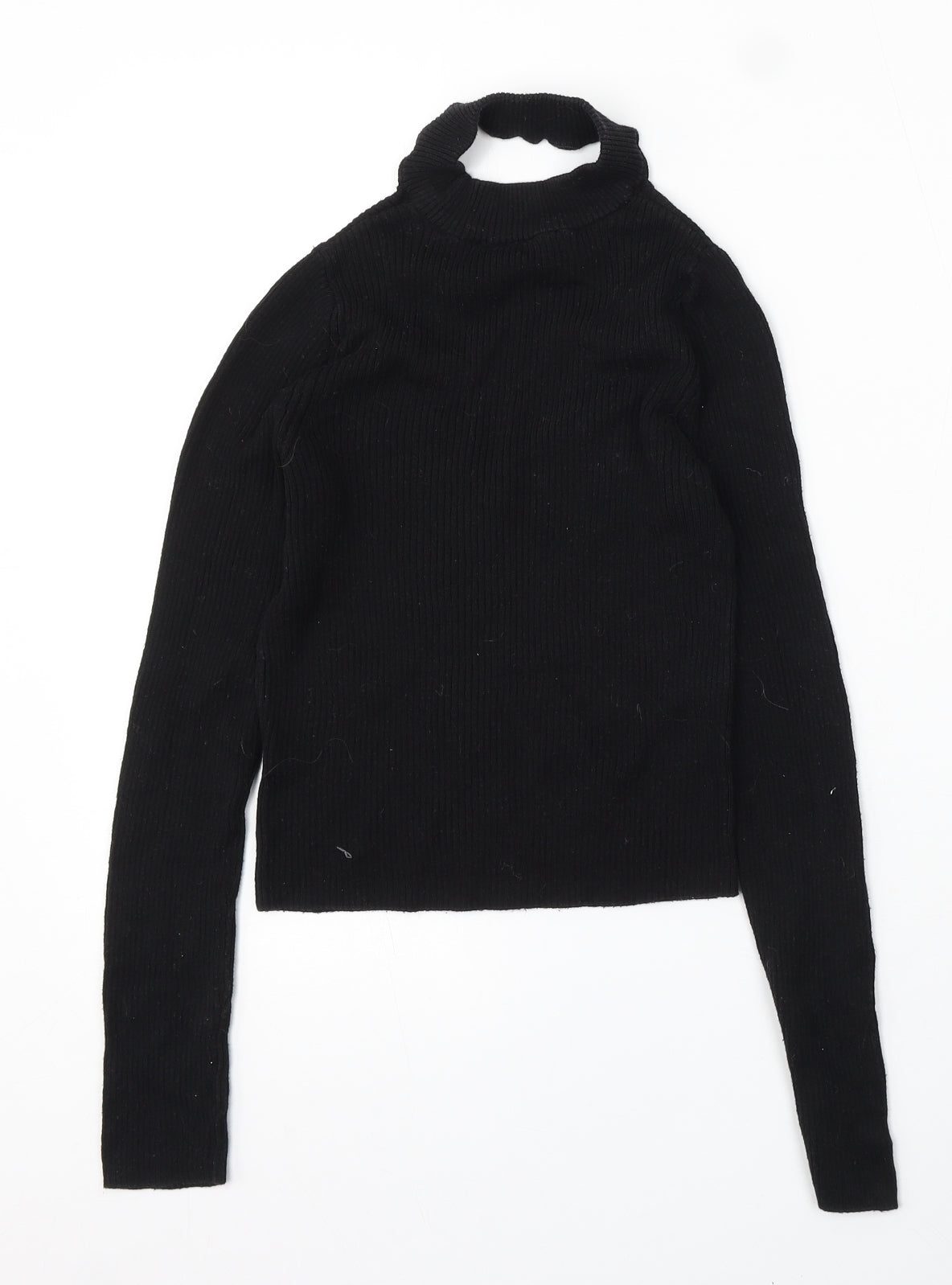 Atmosphere Womens Black Round Neck Cotton Pullover Jumper Size 8