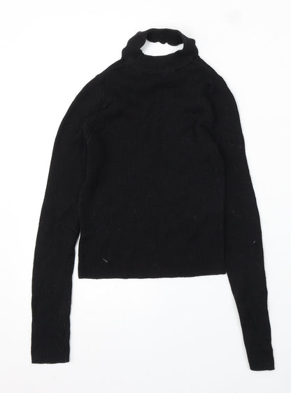 Atmosphere Womens Black Round Neck Cotton Pullover Jumper Size 8