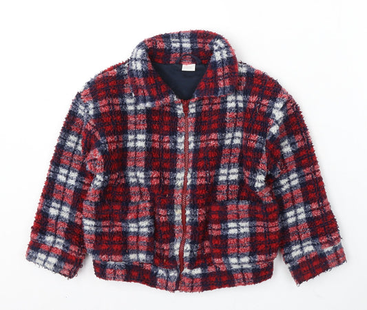 NEXT Girls Multicoloured Plaid Jacket Coat Size 6 Years