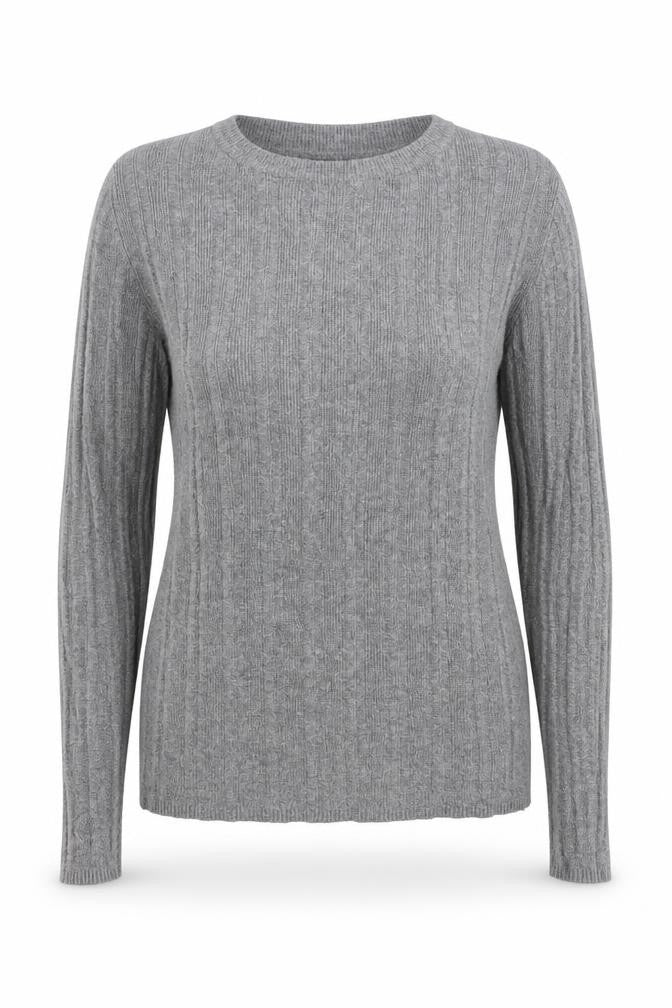 Primark Womens Grey Round Neck Polyester Pullover Jumper Size M