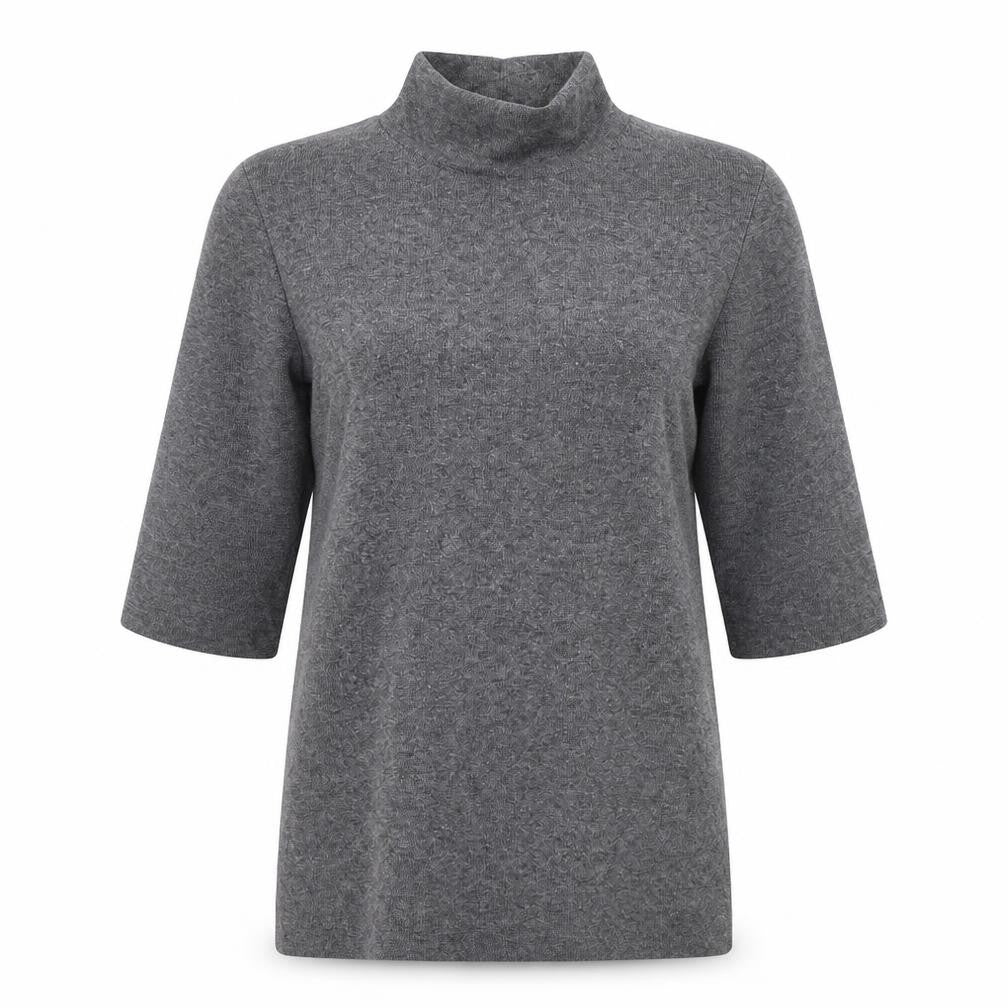 Zara Womens Grey Mock Neck Polyester Pullover Jumper Size S