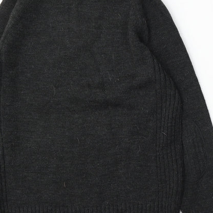 Preloved NEXT Womens Grey V-Neck Acrylic Pullover Jumper Size L - Label