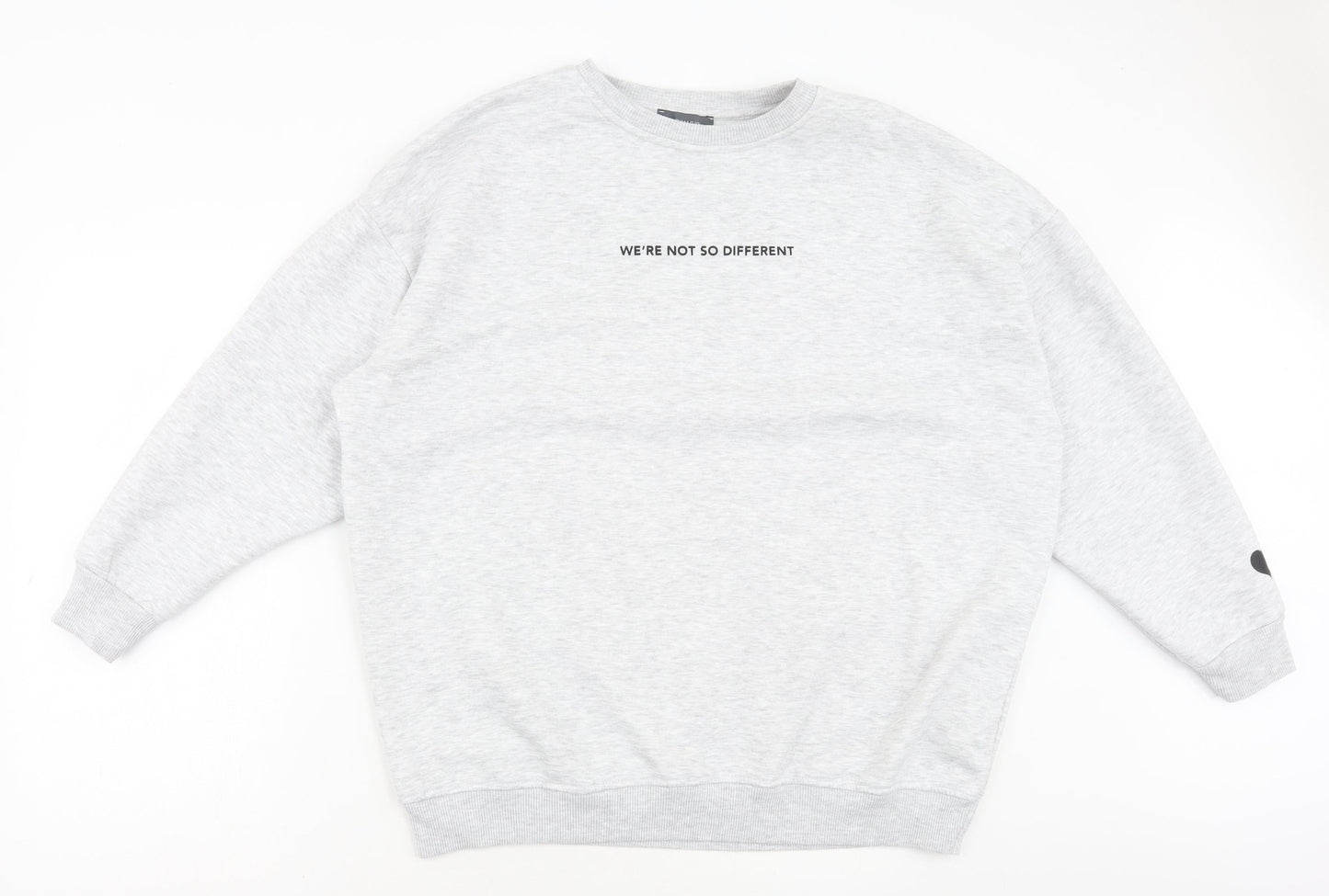 Primark Womens Grey Cotton Pullover Sweatshirt Size M - We're not that different