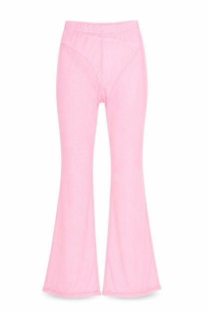 PRETTYLITTLETHING Womens Pink Polyester Trousers Size 4 L34 in Regular