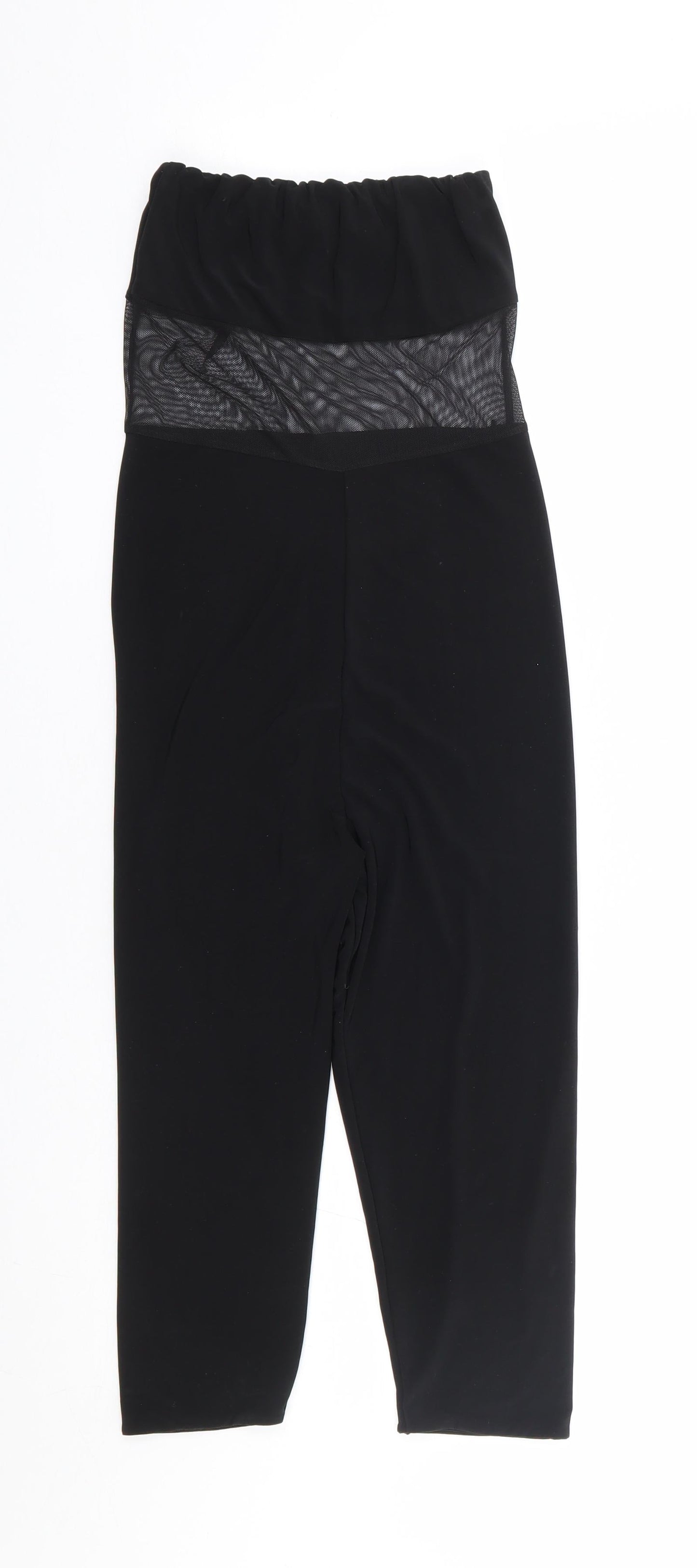 PRETTYLITTLETHING Womens Black Polyester Jumpsuit One-Piece Size 6 L18 in