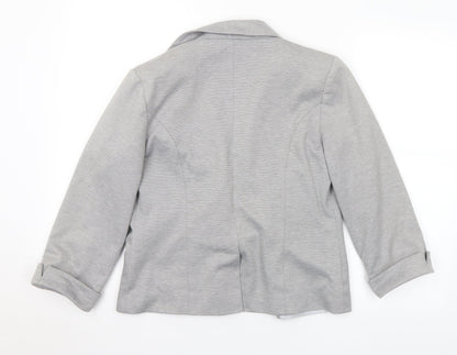 Preloved Miss Selfridge Womens Grey Polyester Jacket Suit Size 10 - Back