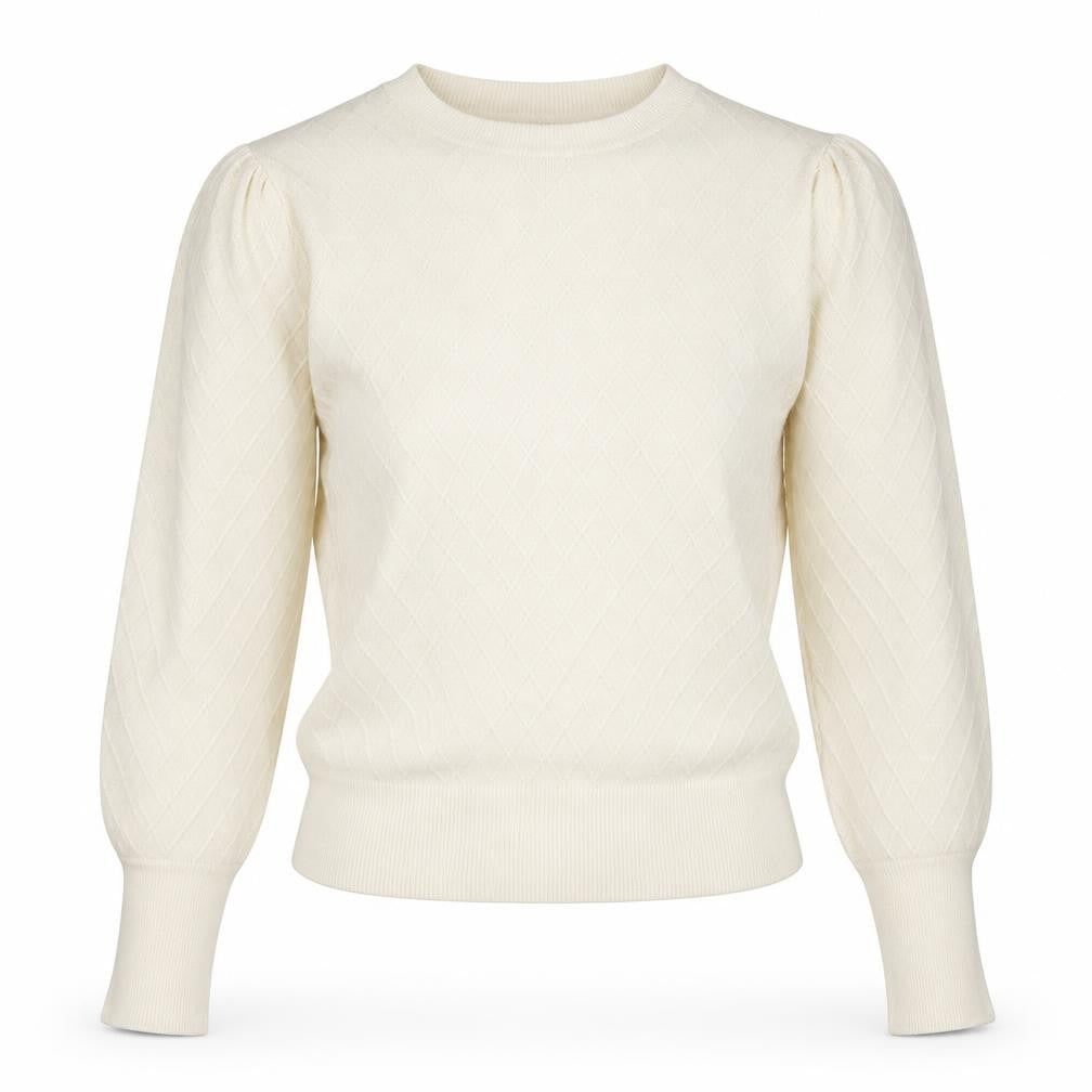 Marks & Spencer Womens White Crew Neck Acrylic Pullover Jumper Size 8