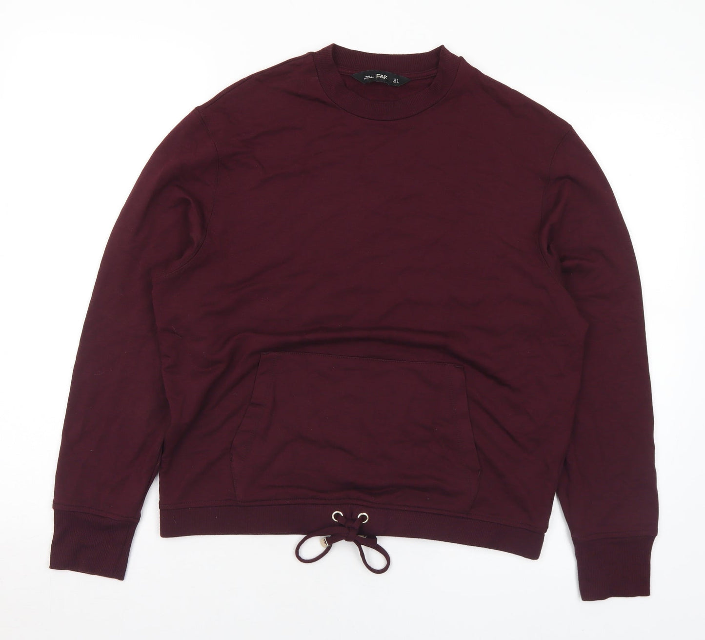 F&F Womens Purple Viscose Pullover Sweatshirt Size 8