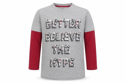 Superior Boys Grey Cotton Basic T-Shirt Size 10 Years Round Neck Pullover
