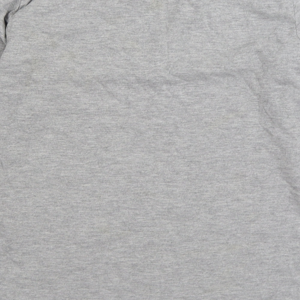 Superior Boys Grey Cotton Basic T-Shirt Size 10 Years Round Neck Pullover