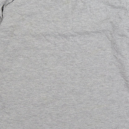 Superior Boys Grey Cotton Basic T-Shirt Size 10 Years Round Neck Pullover