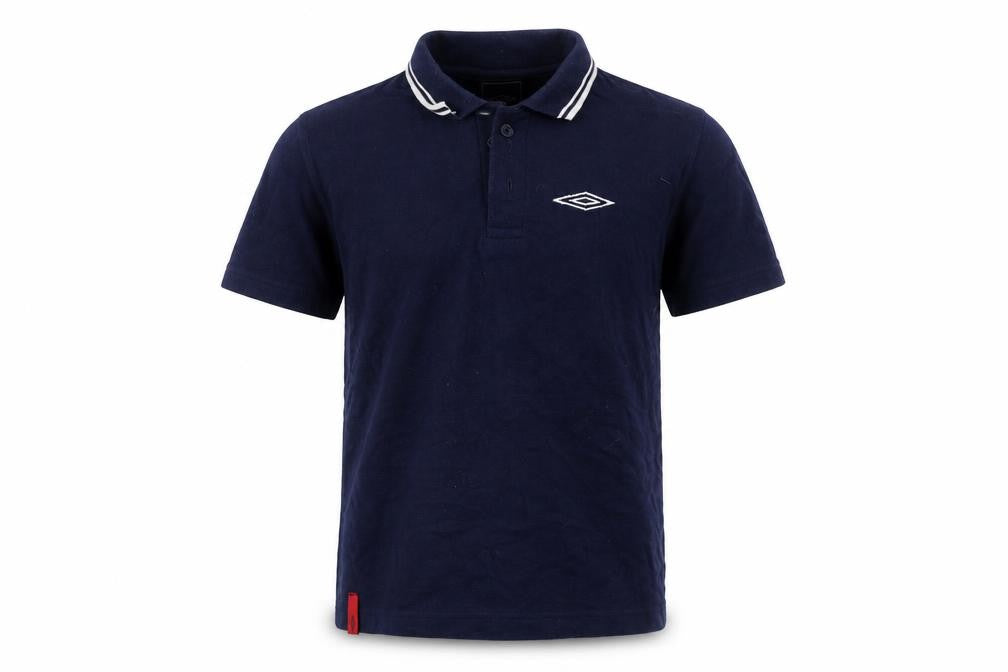 Umbro Boys Blue Polyester Basic Polo Size 11 Years Collared Pullover