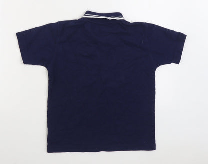 Umbro Boys Blue Polyester Basic Polo Size 11 Years Collared Pullover