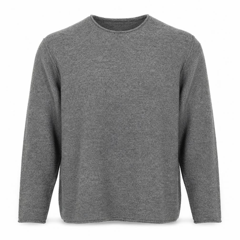 H&M Mens Grey Round Neck Acrylic Pullover Jumper Size L