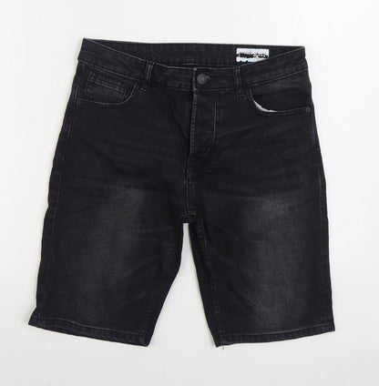 Denim & Co. Mens Black Cotton Cropped Jeans Size 32 in Regular Zip