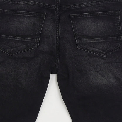 Denim & Co. Mens Black Cotton Cropped Jeans Size 32 in Regular Zip