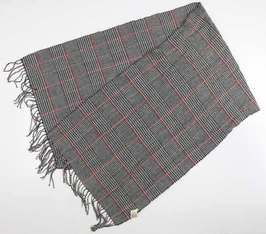 Peacocks Unisex Black Geometric Acrylic Scarf