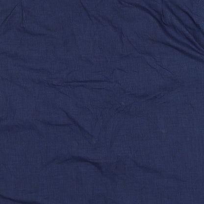 F&F Mens Blue Geometric Polyester Button-Up Size L Collared