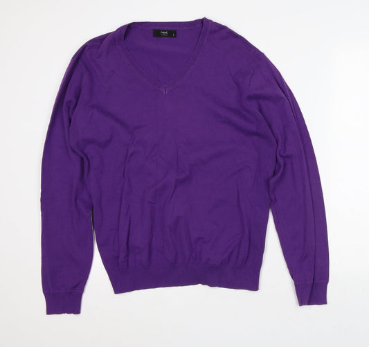 NEXT Mens Purple Cotton Pullover Sweatshirt Size L