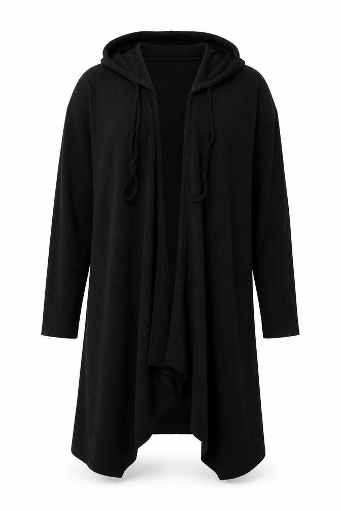 Preworn Womens Black High Neck Polyester Cardigan Jumper Size M - 2-in-1