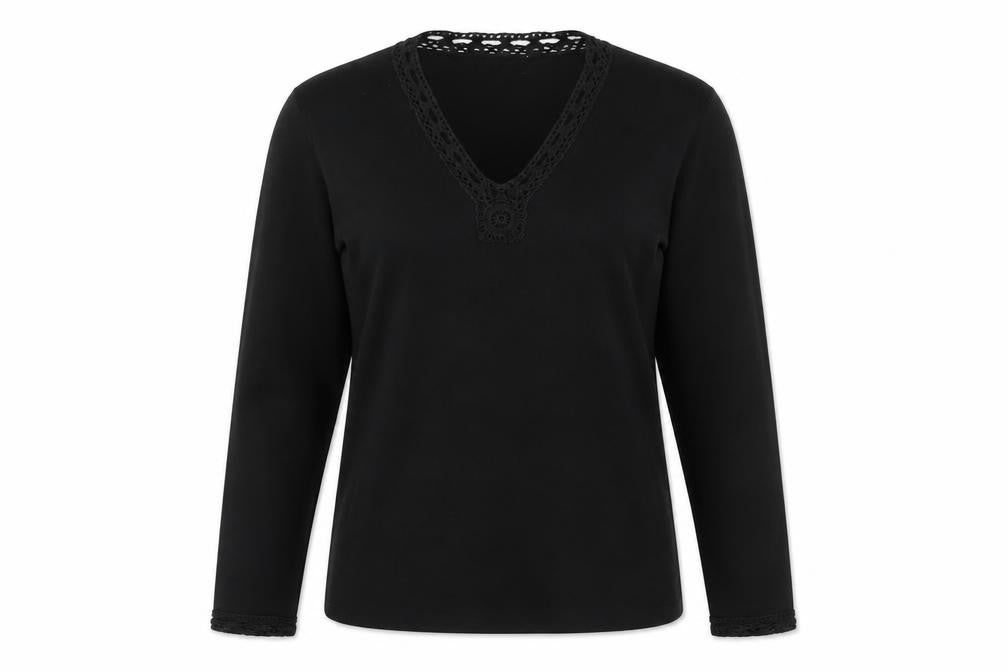 Preworn Womens Black Viscose Pullover Sweatshirt Size M