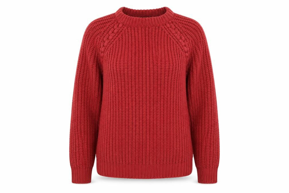 Atmosphere Womens Red Mock Neck Acrylic Pullover Jumper Size 8