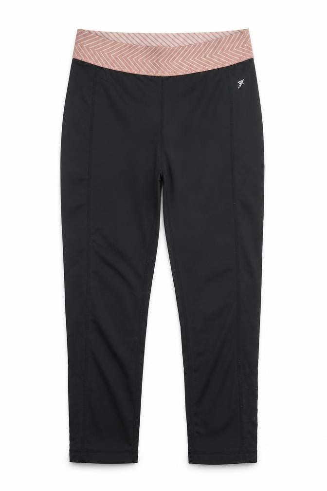 Primark Womens Black Polyester Cropped Leggings Size 6 L20 in Regular Pullover