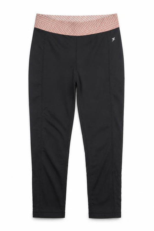 Primark Womens Black Polyester Cropped Leggings Size 6 L20 in Regular Pullover