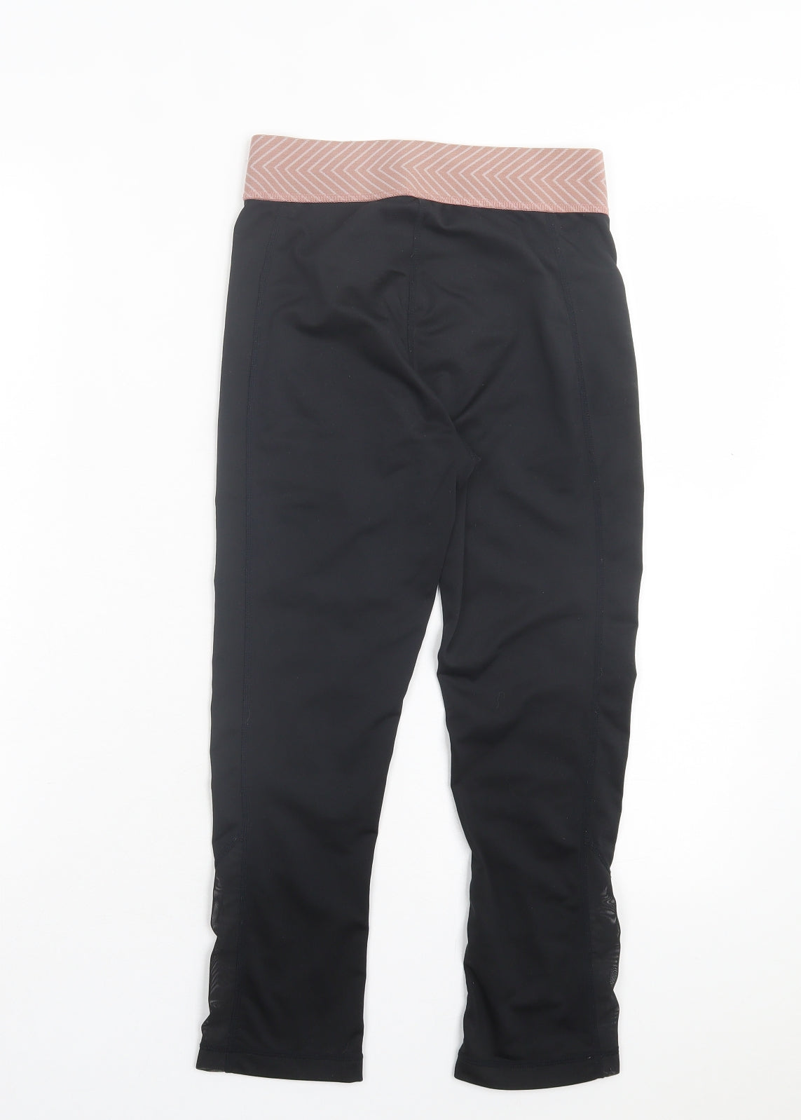 Primark Womens Black Polyester Cropped Leggings Size 6 L20 in Regular Pullover