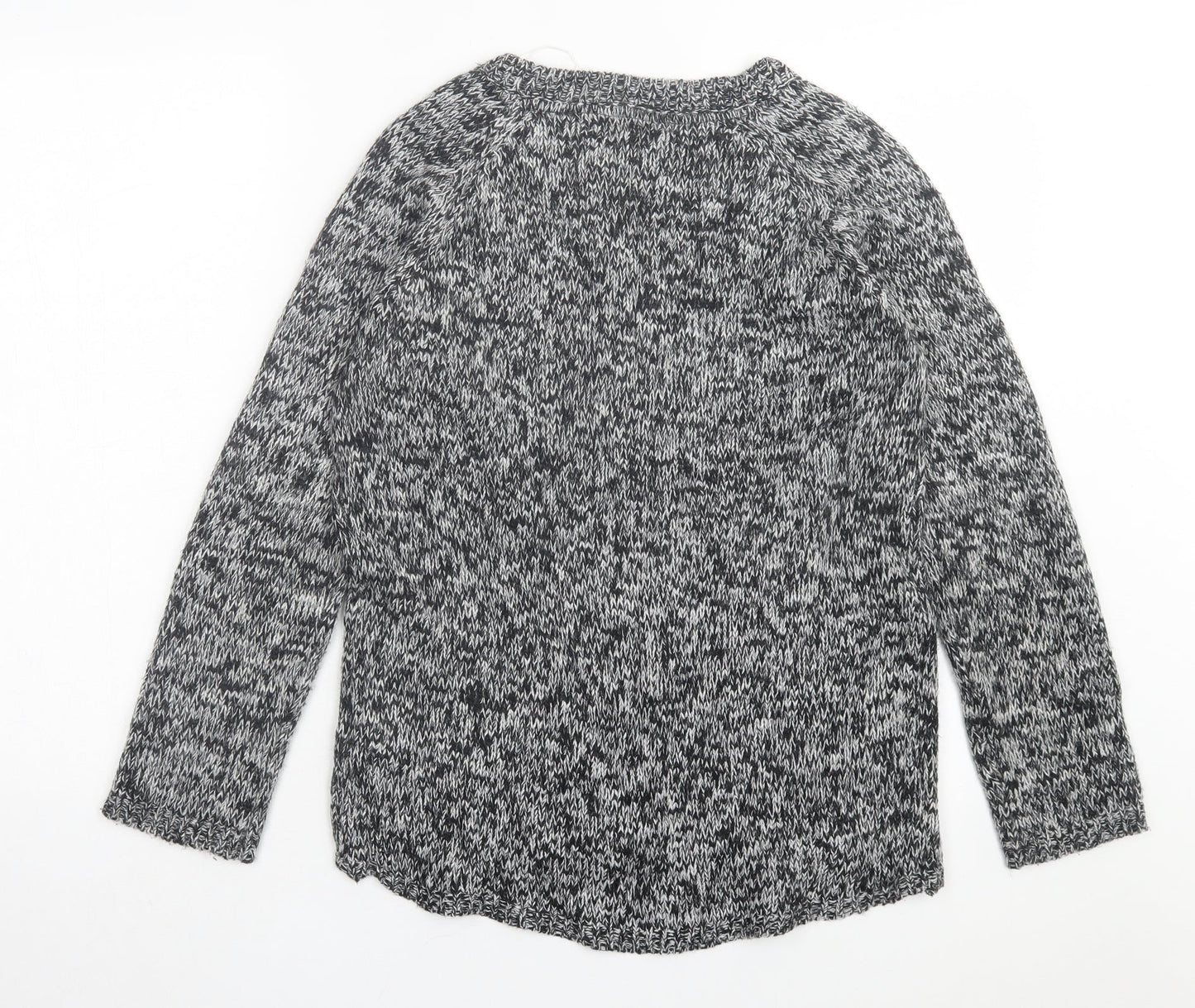 Heart & Soul Womens Grey Crew Neck Acrylic Pullover Jumper Size 12