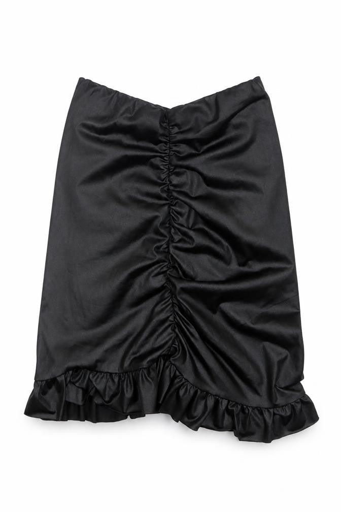 PRETTYLITTLETHING Womens Black Polyester A-Line Skirt Size 4