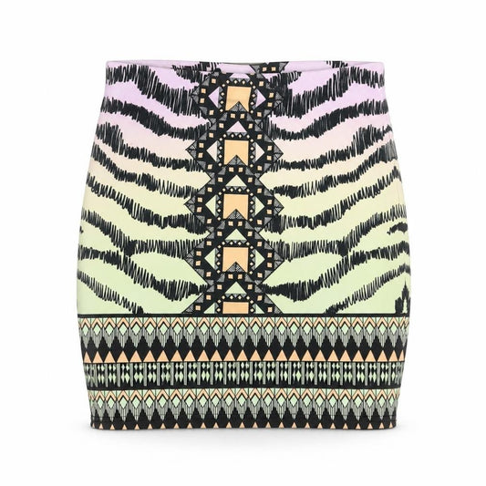 River Island Womens Multicoloured Geometric Polyester A-Line Skirt Size 8