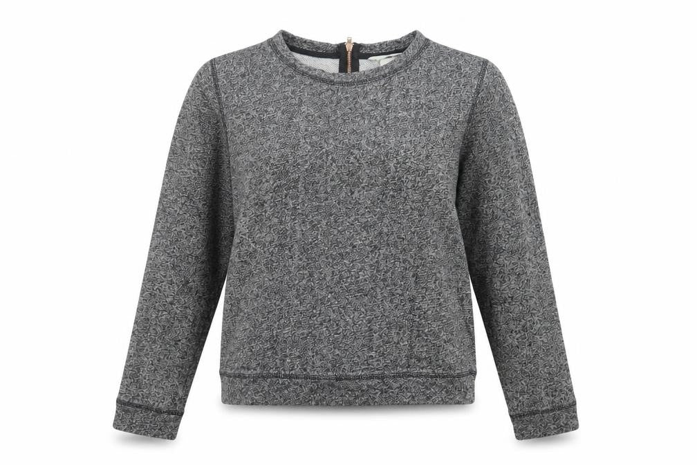 h7m Womens Grey Cotton Pullover Sweatshirt Size S Zip