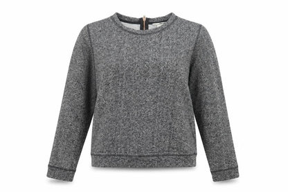 h7m Womens Grey Cotton Pullover Sweatshirt Size S Zip