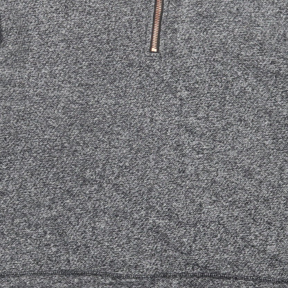 h7m Womens Grey Cotton Pullover Sweatshirt Size S Zip