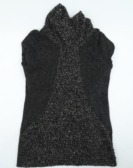 Klass Womens Grey High Neck Polyester Pullover Jumper Size M